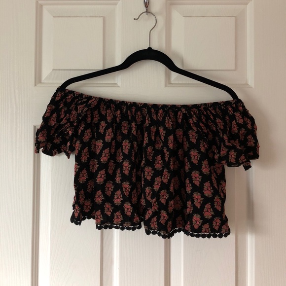 Top Shop Off the Shoulder Flower Blouse - Picture 1 of 2